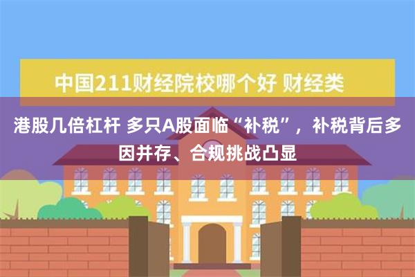 港股几倍杠杆 多只A股面临“补税”，补税背后多因并存、合规挑战凸显