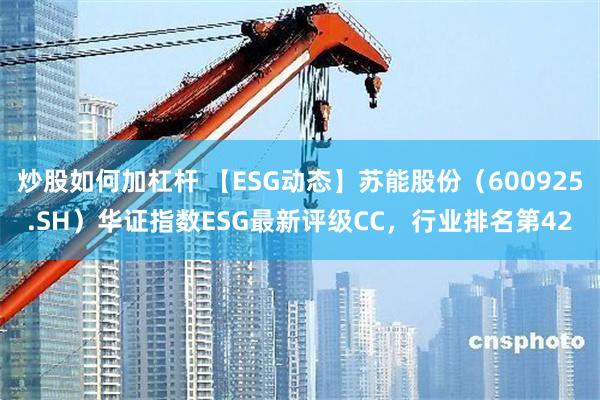 炒股如何加杠杆 【ESG动态】苏能股份（600925.SH）华证指数ESG最新评级CC，行业排名第42