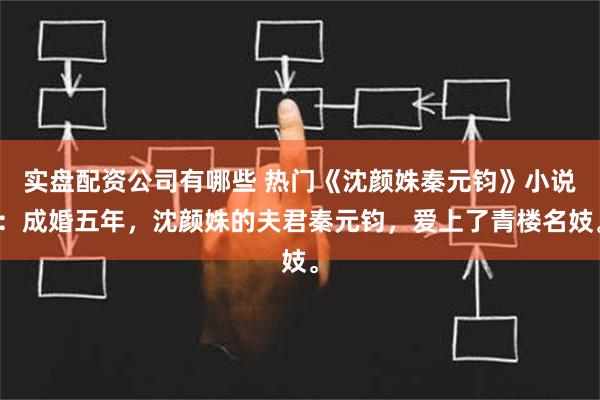 实盘配资公司有哪些 热门《沈颜姝秦元钧》小说：成婚五年，沈颜姝的夫君秦元钧，爱上了青楼名妓。