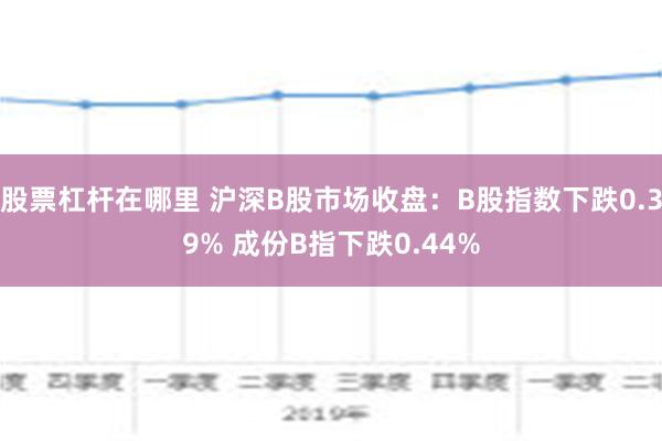 股票杠杆在哪里 沪深B股市场收盘：B股指数下跌0.39% 成份B指下跌0.44%